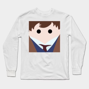 Minimalistic Tenth Doctor Long Sleeve T-Shirt